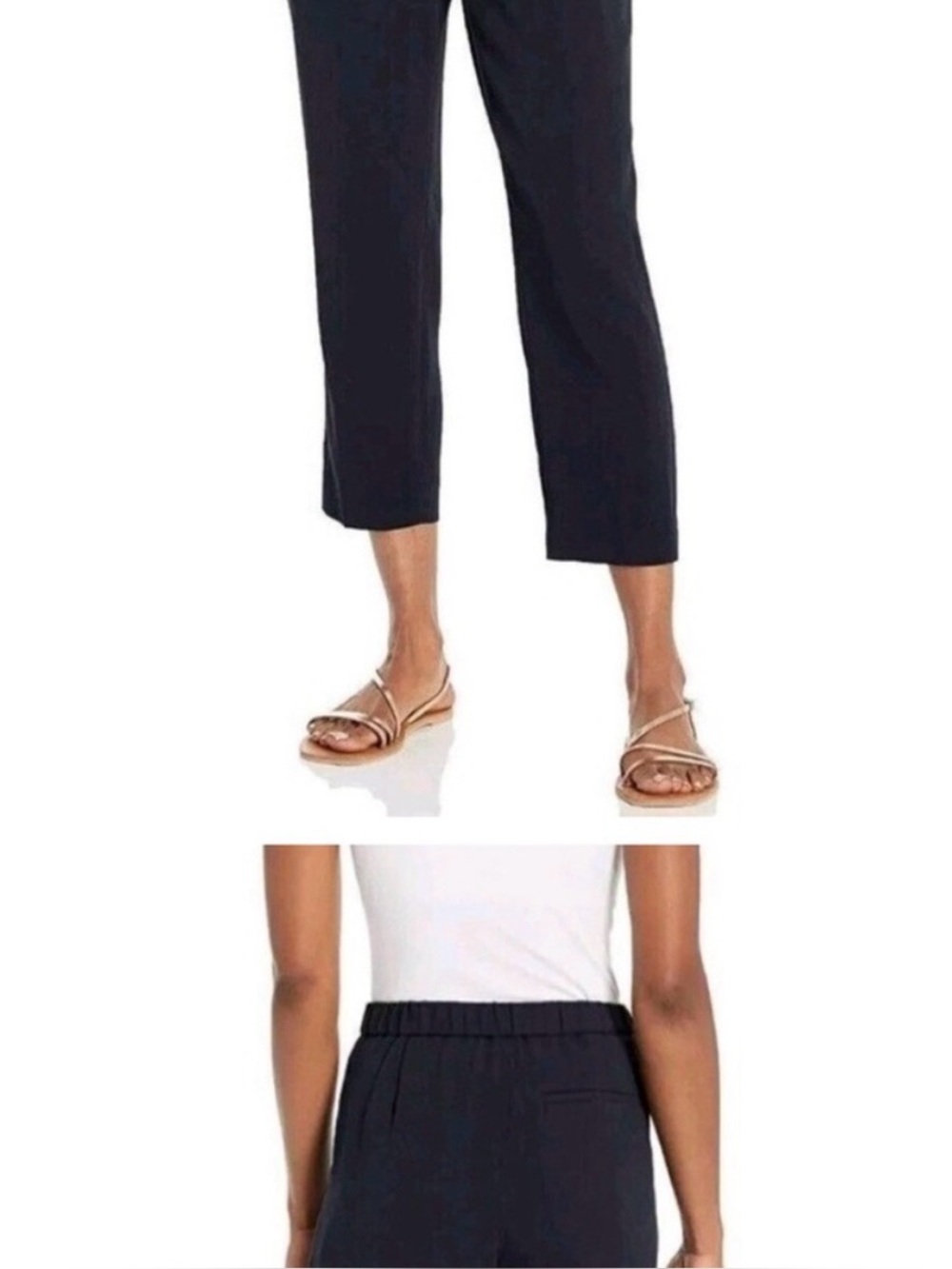Theory Pants Womens 8 Treeca Slim Crop Deep Navy Blue Straight Leg Mid Rise